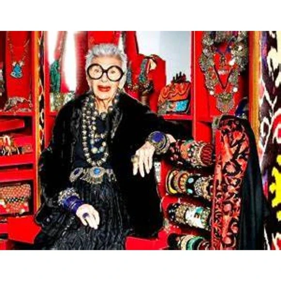 Iris Apfel & Bajalia Gold Brown Rust Metal Beaded Tassel Statement Necklace